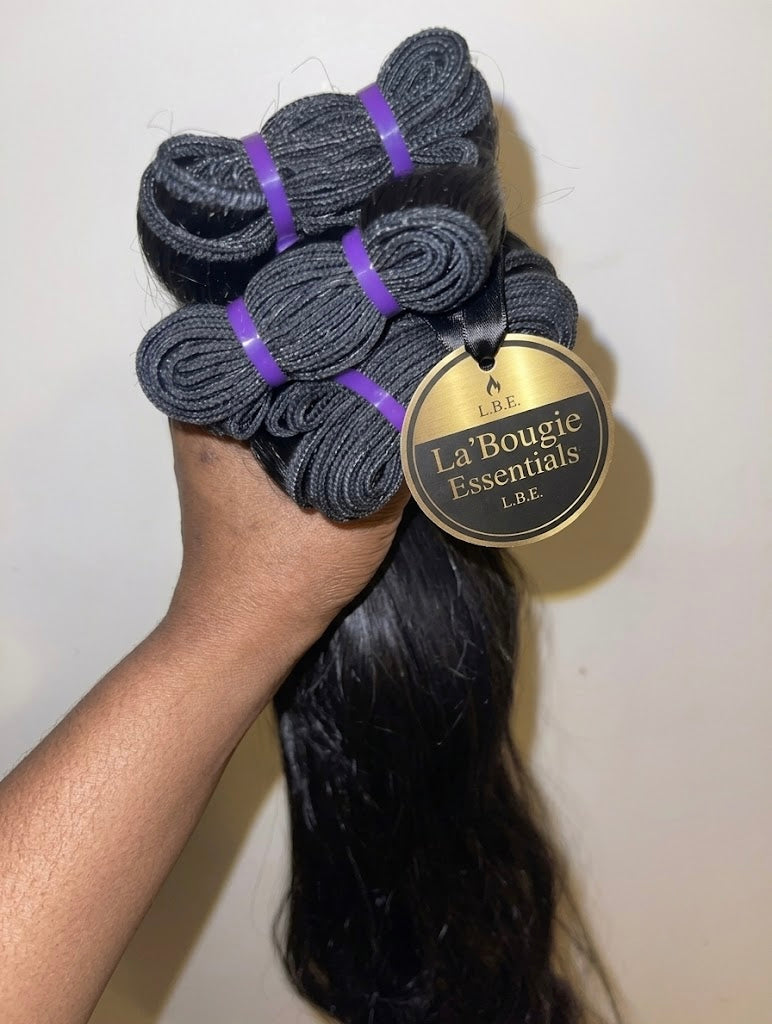 La‘ Bougie Essentials 100% premium straight human hair Bundles