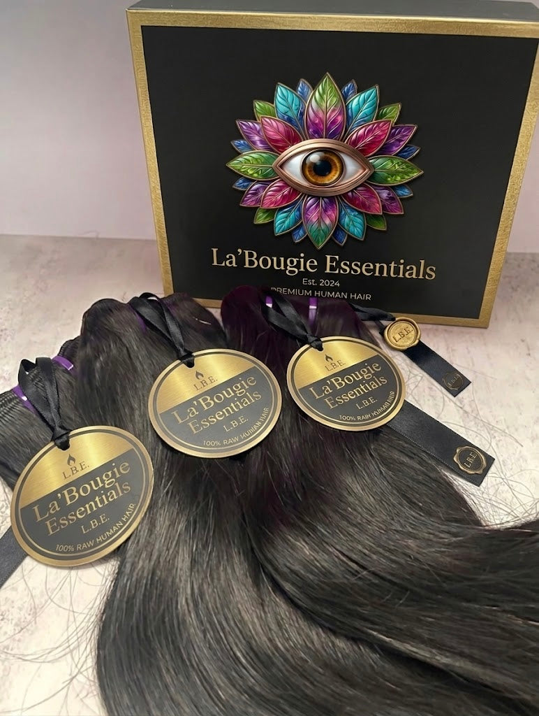 La‘ Bougie Essentials 100% premium straight human hair Bundles