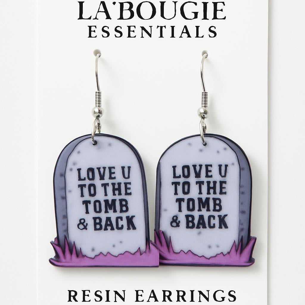 Custom Handmade Luxury Resin Statement Earrings