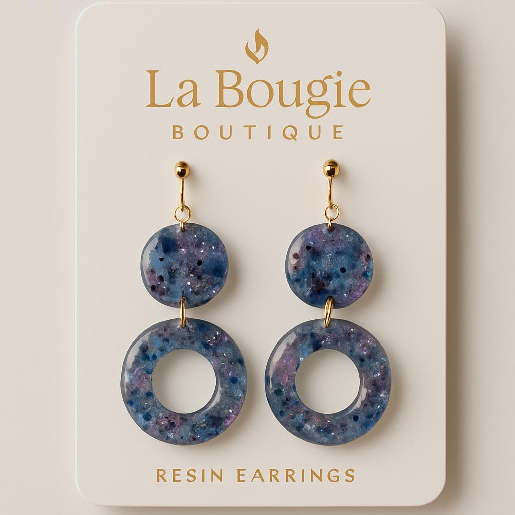 Custom Handmade Luxury Resin Statement Earrings