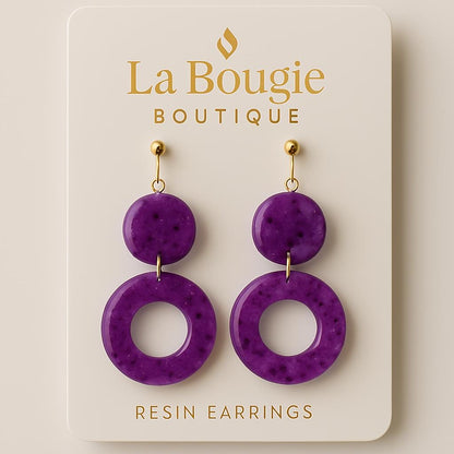 Custom Handmade Luxury Resin Statement Earrings