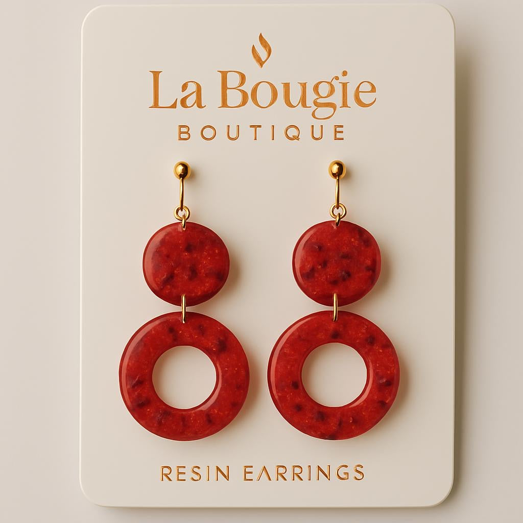 Custom Handmade Luxury Resin Statement Earrings