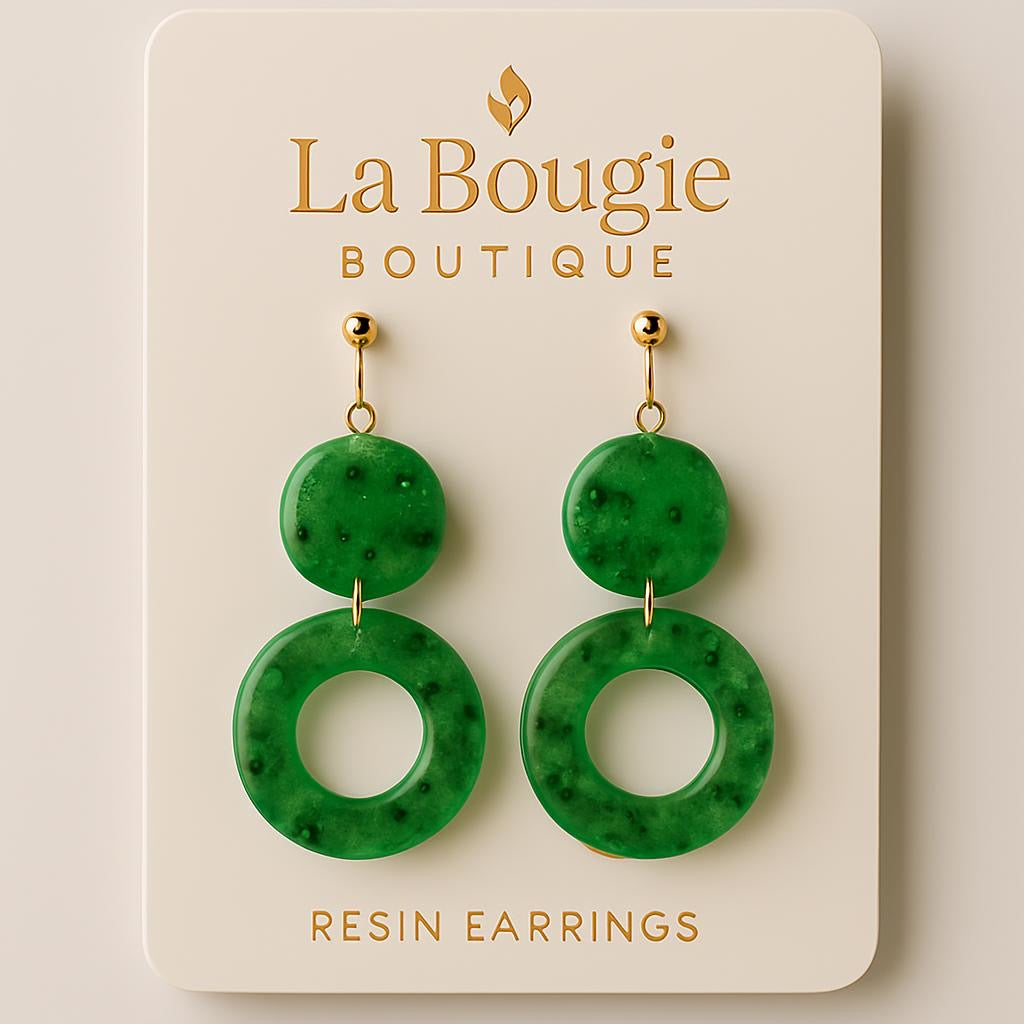 Custom Handmade Luxury Resin Statement Earrings