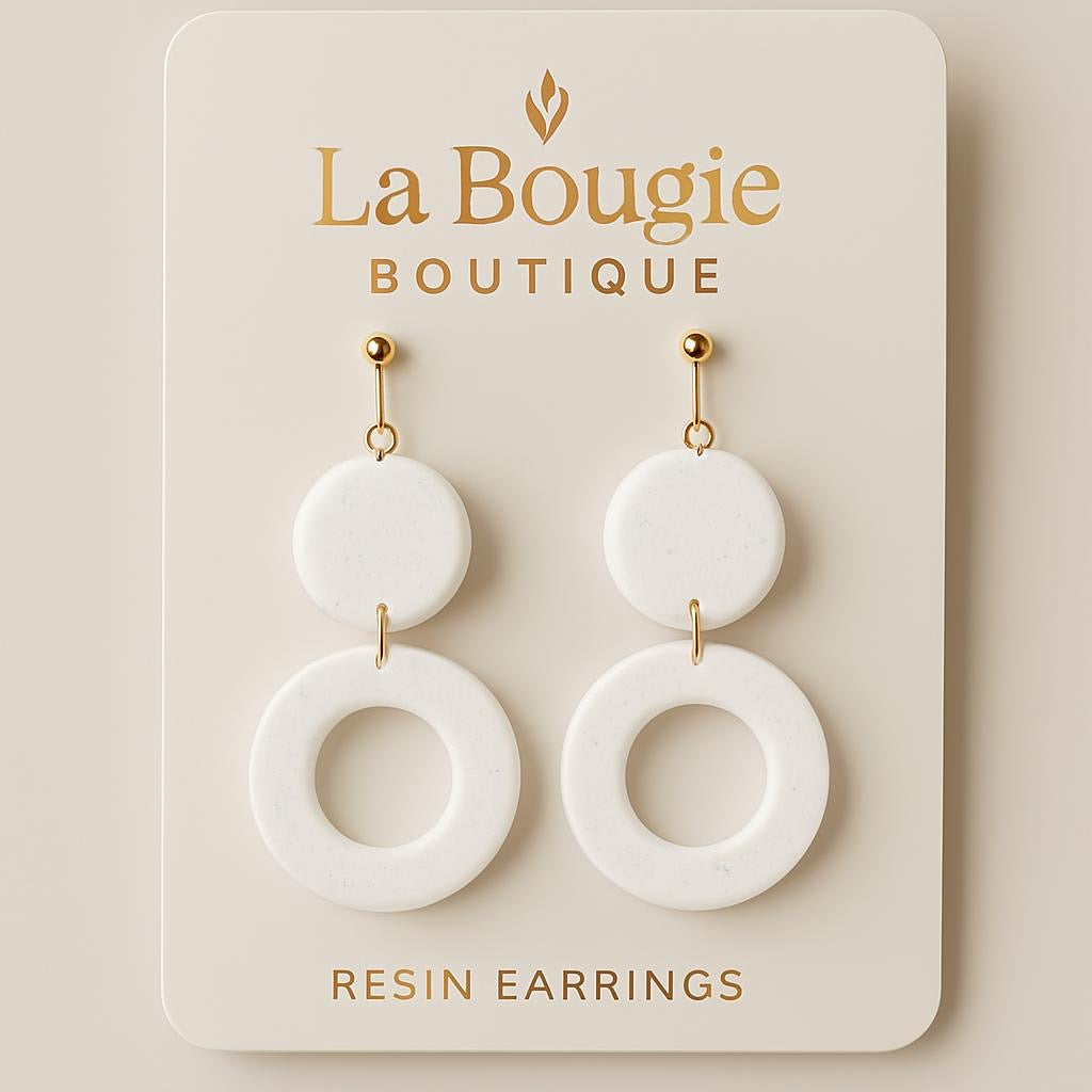 Custom Handmade Luxury Resin Statement Earrings