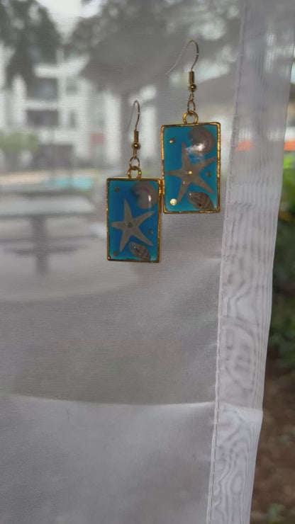 Custom Handmade Luxury Resin Statement Earrings